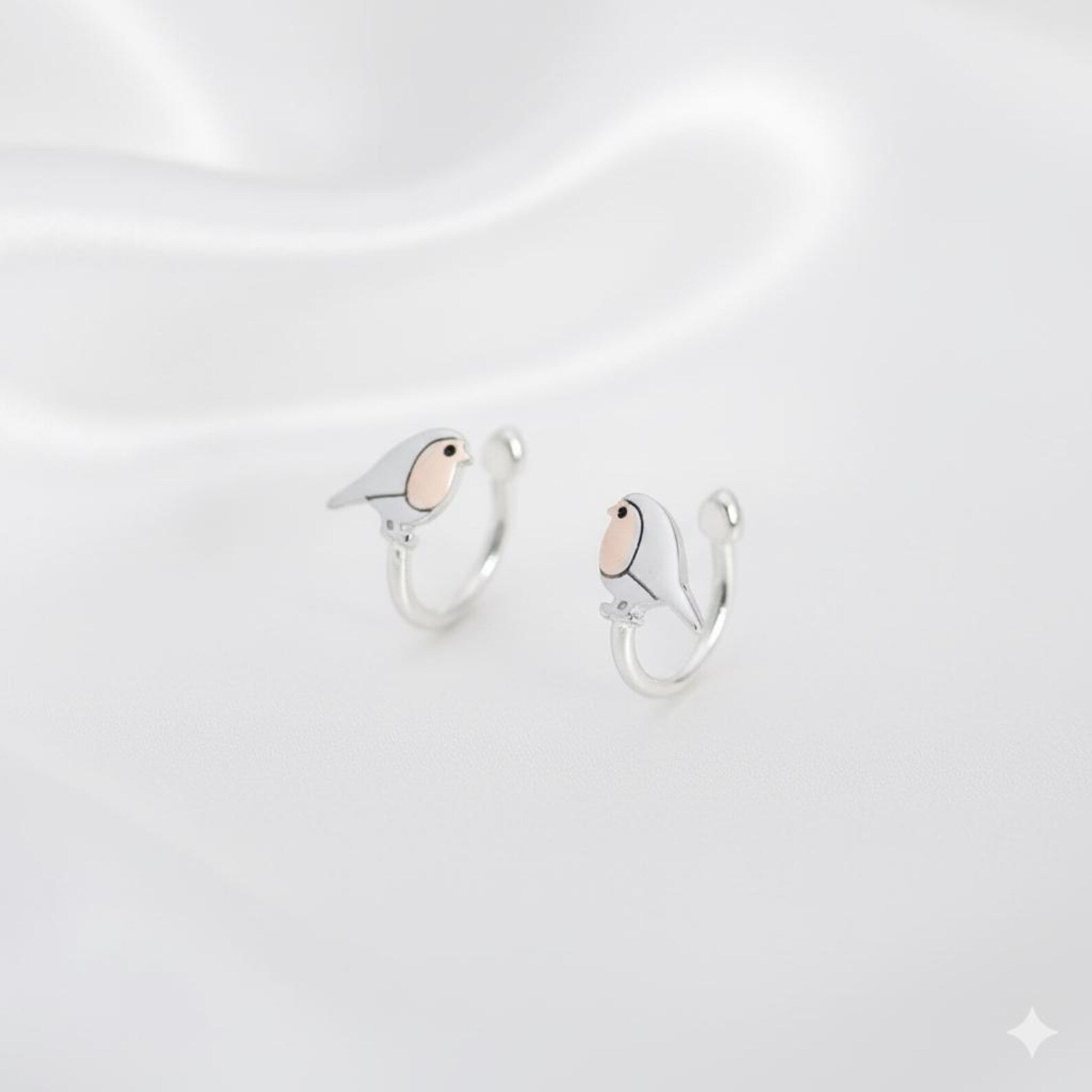 925 Sterling Silver Ear Cuff Chained Ear Cuff | Dangling Cuff
