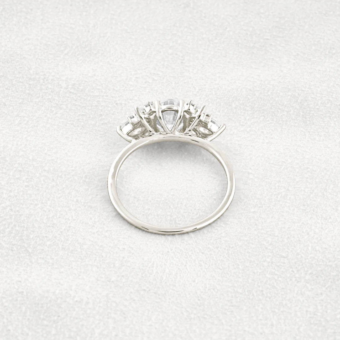 1.33CT Oval Moissanite Cluster Ring Statement Bridal Jewelry Gift for Her