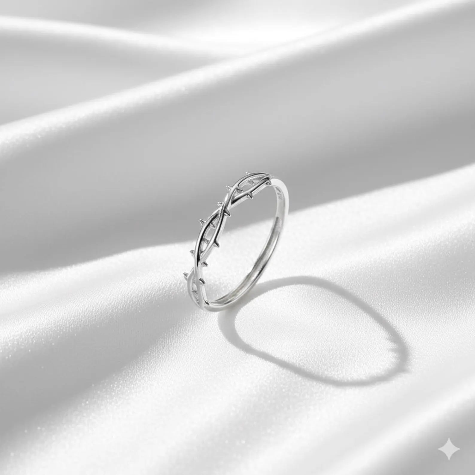 Thorn Open Ring 925 Silver Ring | Adjustable Band | Gift For Her