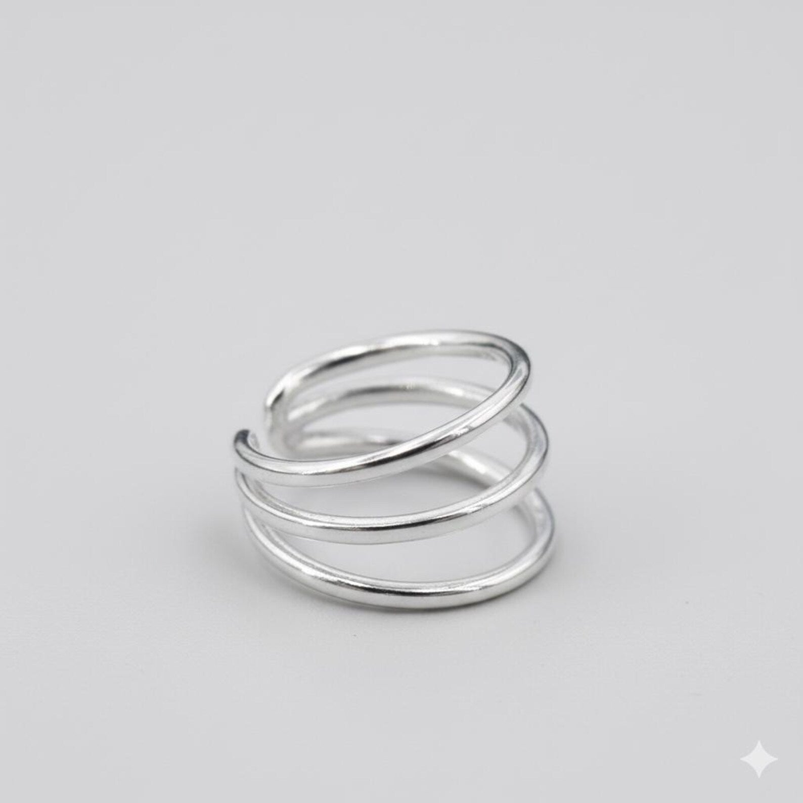 925 Sterling Silver Triple Bar Ear Cuff | Everyday Ear Cuff