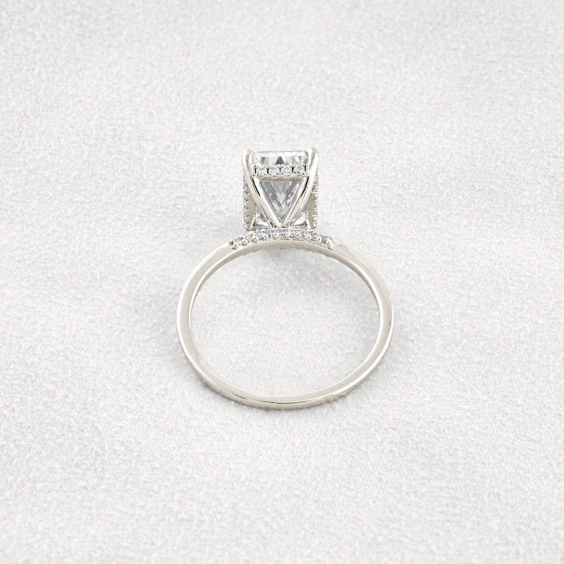 4.15 CT Radiant Cut Moissanite Ring Dazzling Solitaire Wedding Ring Sterling Silver