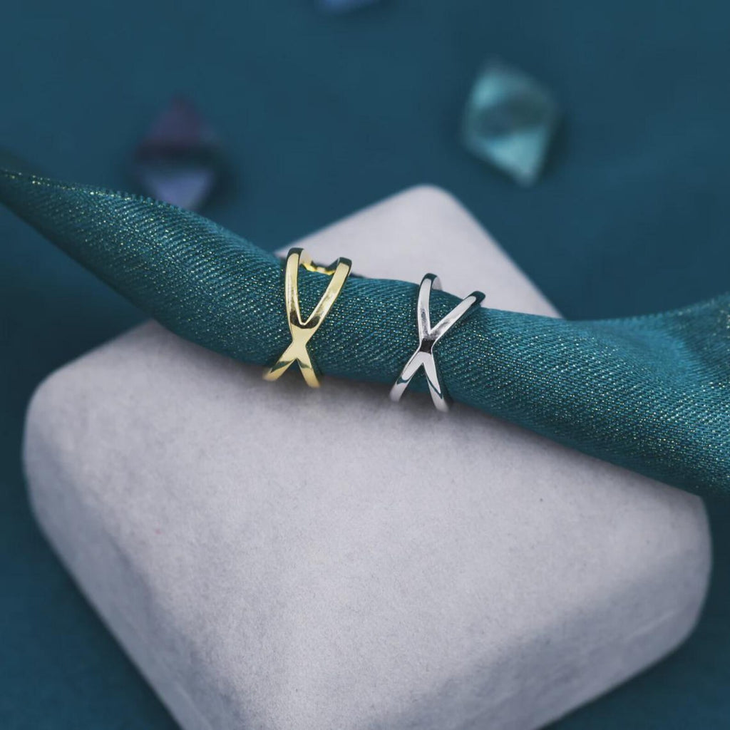 925 Silver Chunky Cross Ear Cuff | Statement Wrap Earrings