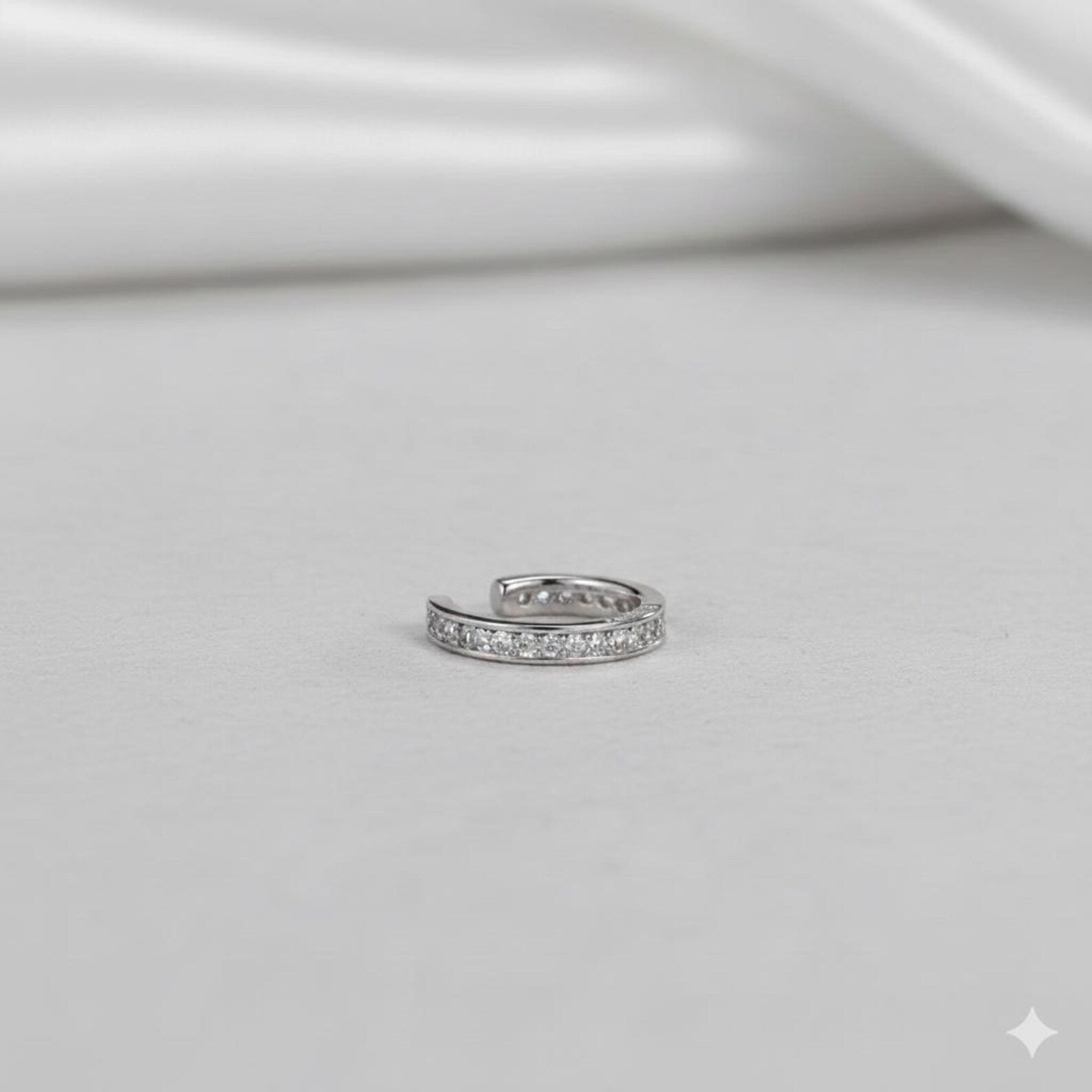 925 Silver Cubic Zirconia Ear Cuff | Statement Ear Cuff