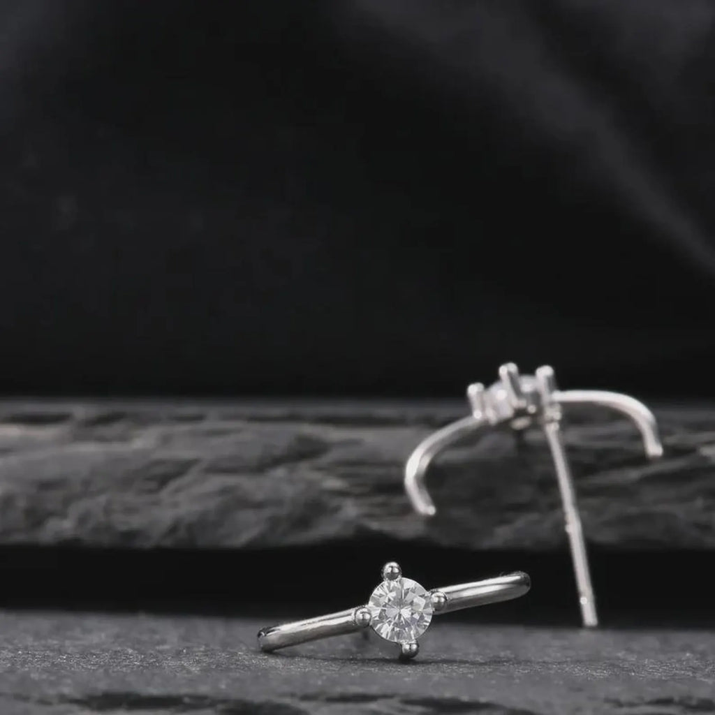 925 Sterling Silver Ear Cuff Adjustable Wrap | Tiny Earrings | Trendy Ear Cuff