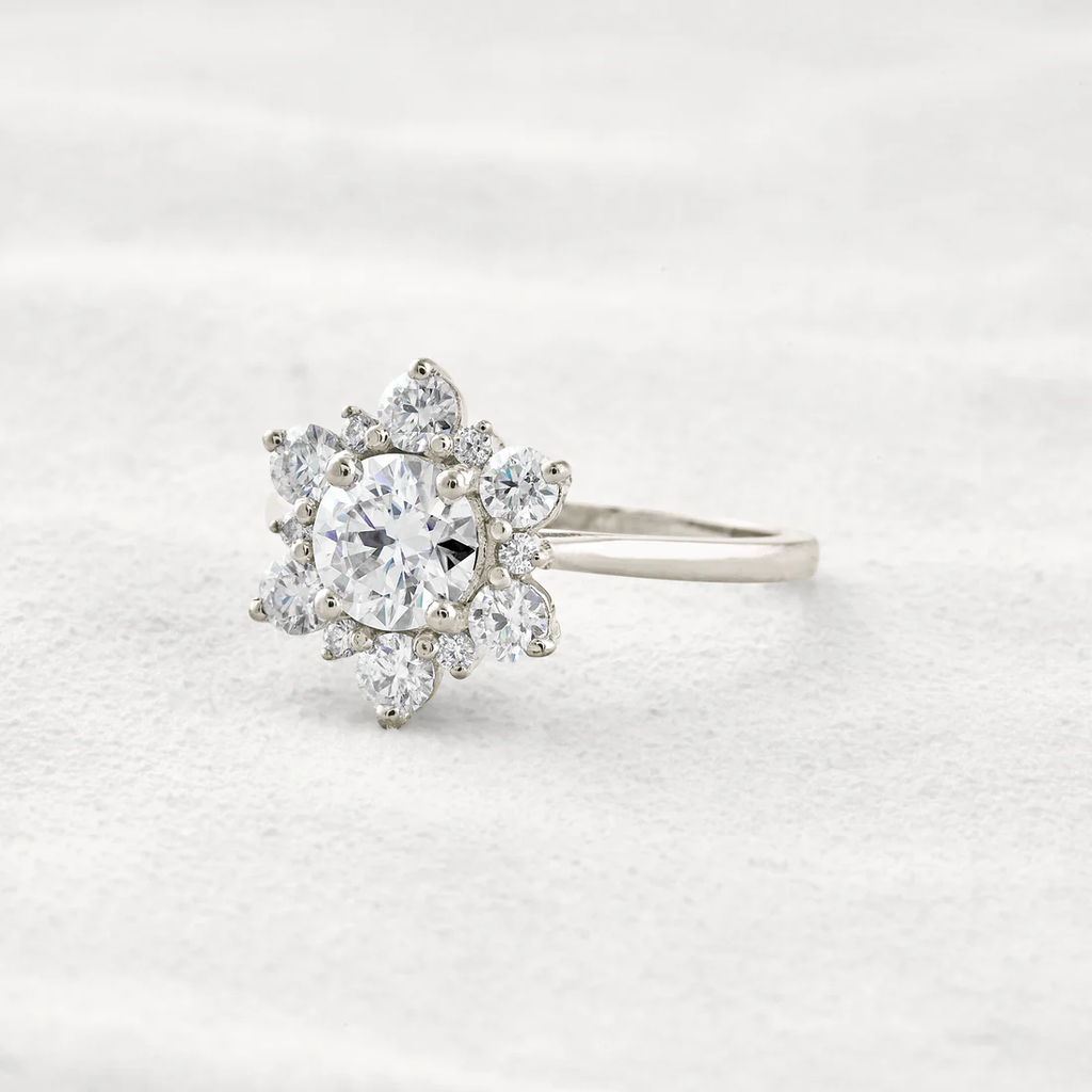 1 CT Round Cut Moissanite Engagement Ring D-Color Lab-Grown Diamond Ring Gift for Her