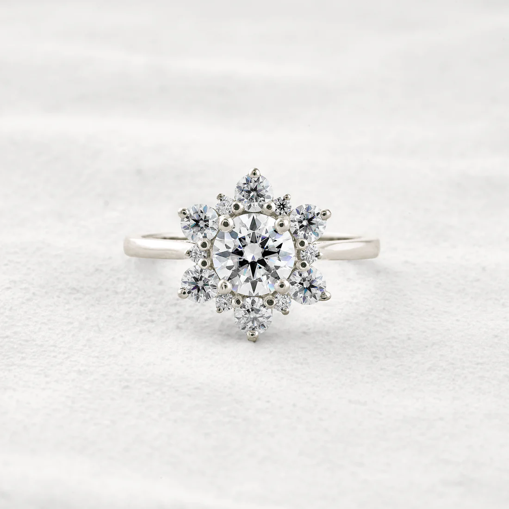 1 CT Round Cut Moissanite Engagement Ring D-Color Lab-Grown Diamond Ring Gift for Her