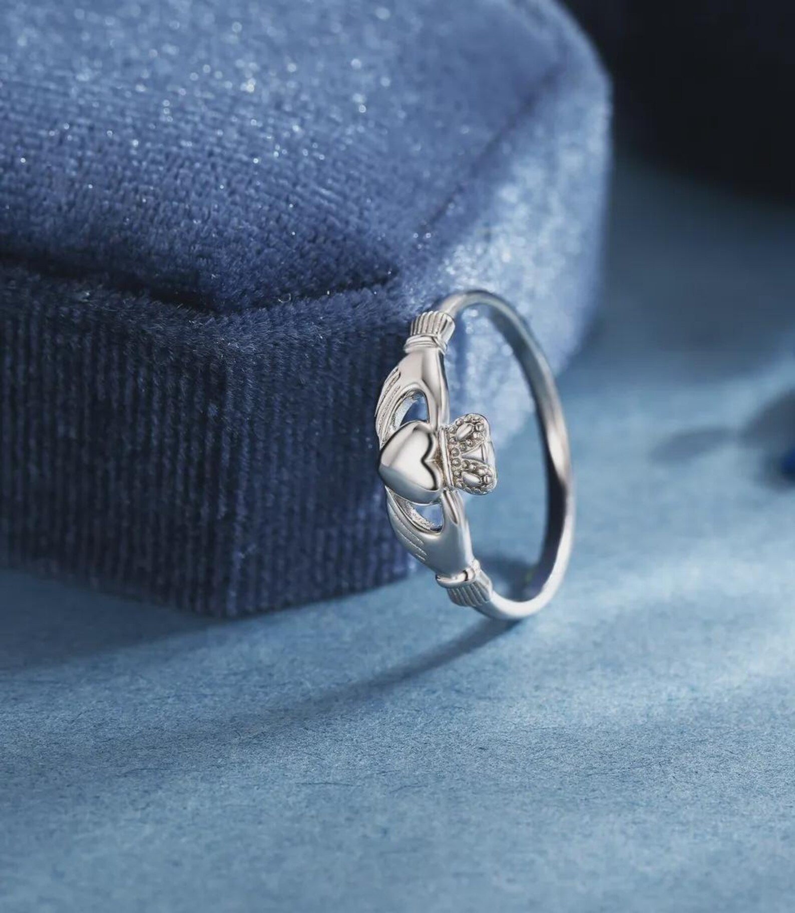 925 Silver Claddagh Ring | Delicate Irish Celtic Ring