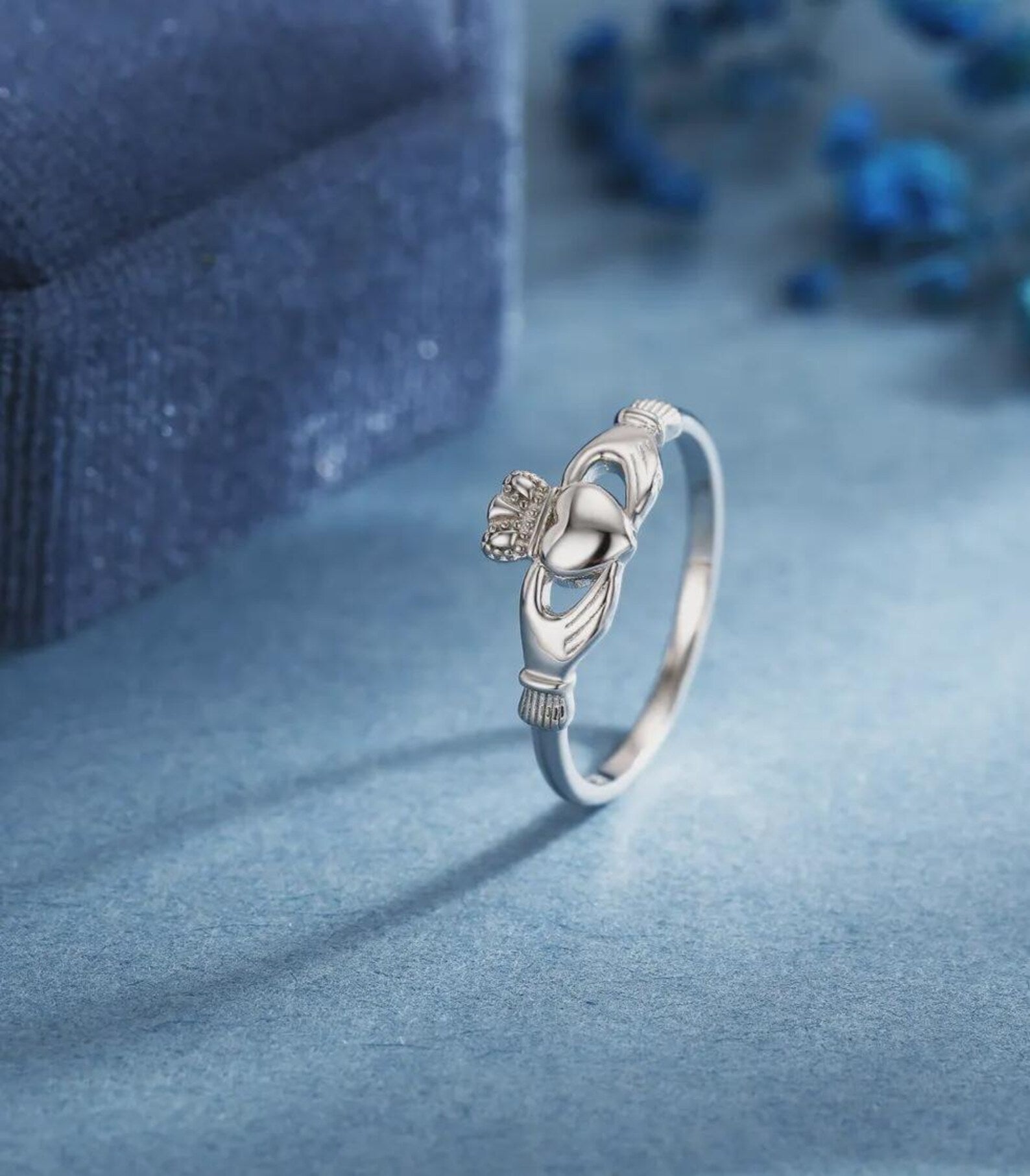 925 Silver Claddagh Ring | Delicate Irish Celtic Ring