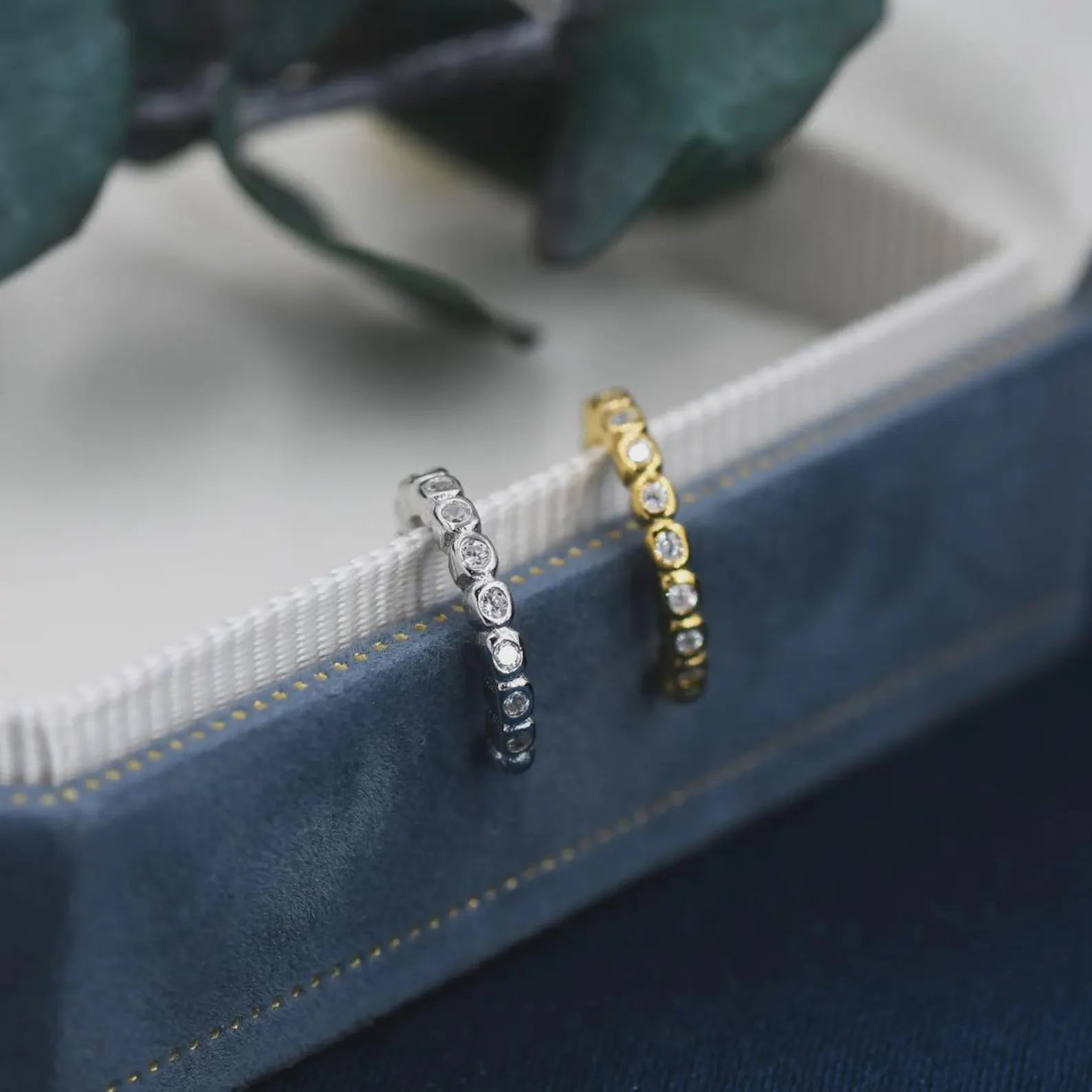 925 Silver Cubic Zirconia Ear Cuff | Minimalist Sparkling Jewelry