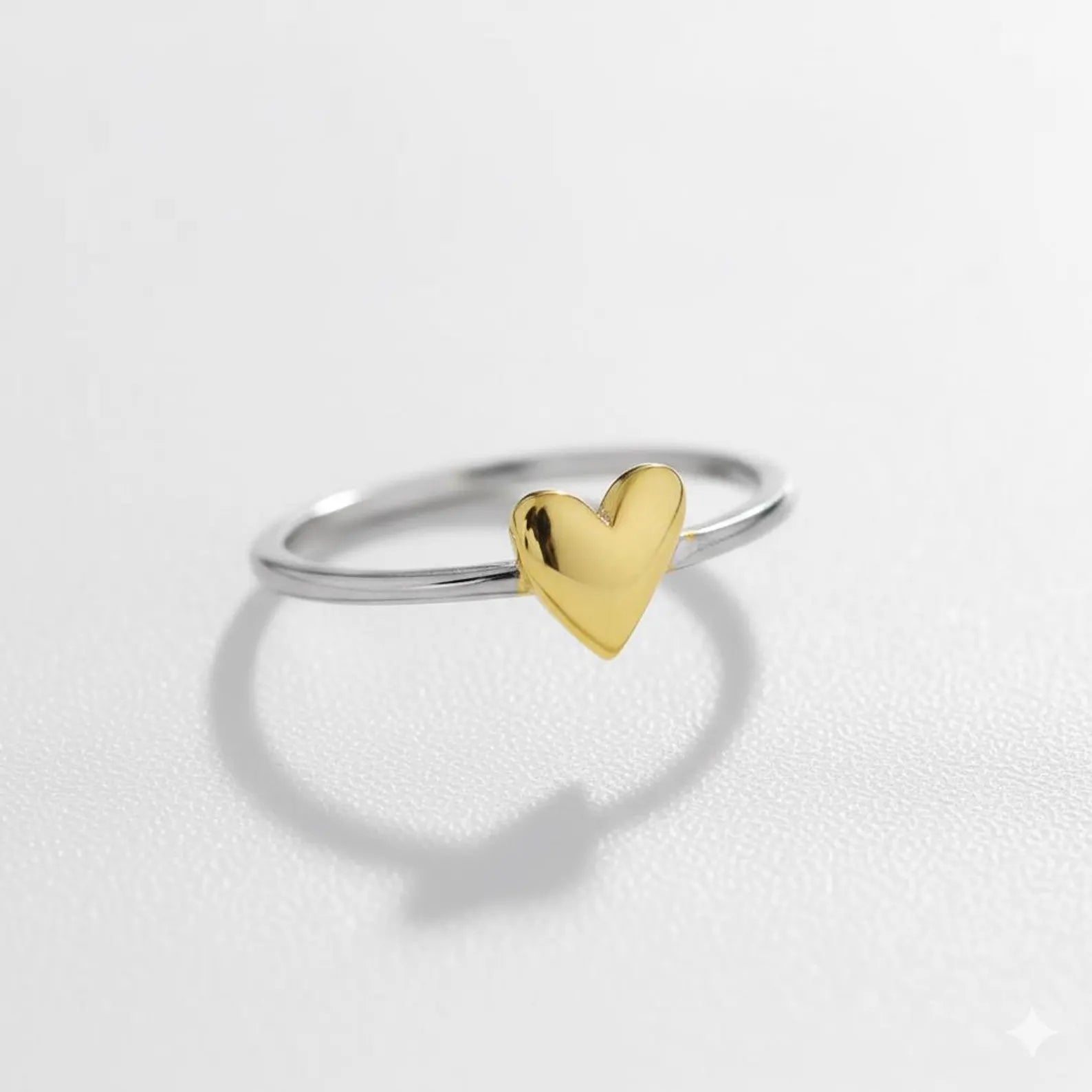 Vintage 925 Sterling Silver Heart Ring