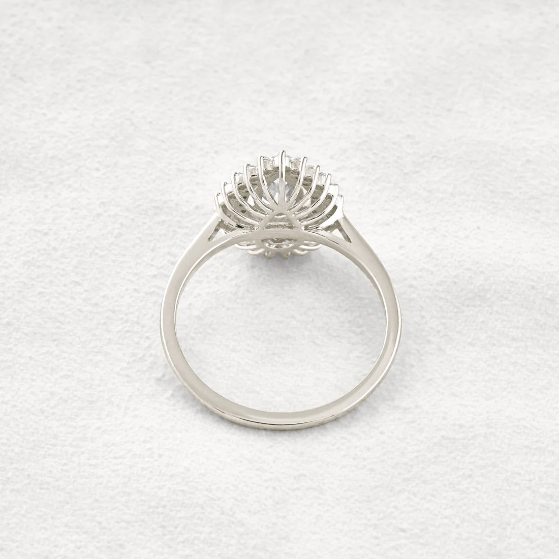 0.94 CT Double Halo Pear Moissanite Ring Sparkling Bridal Engagement Ring