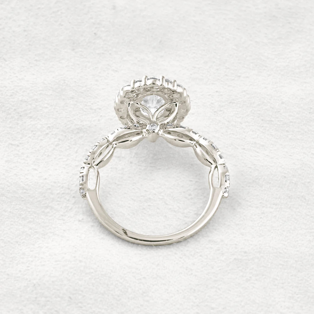 1.33 CT Oval Shaped Moissanite Halo Ring with Sparkling Pave Setting Perfect Engagement or Promise Ring