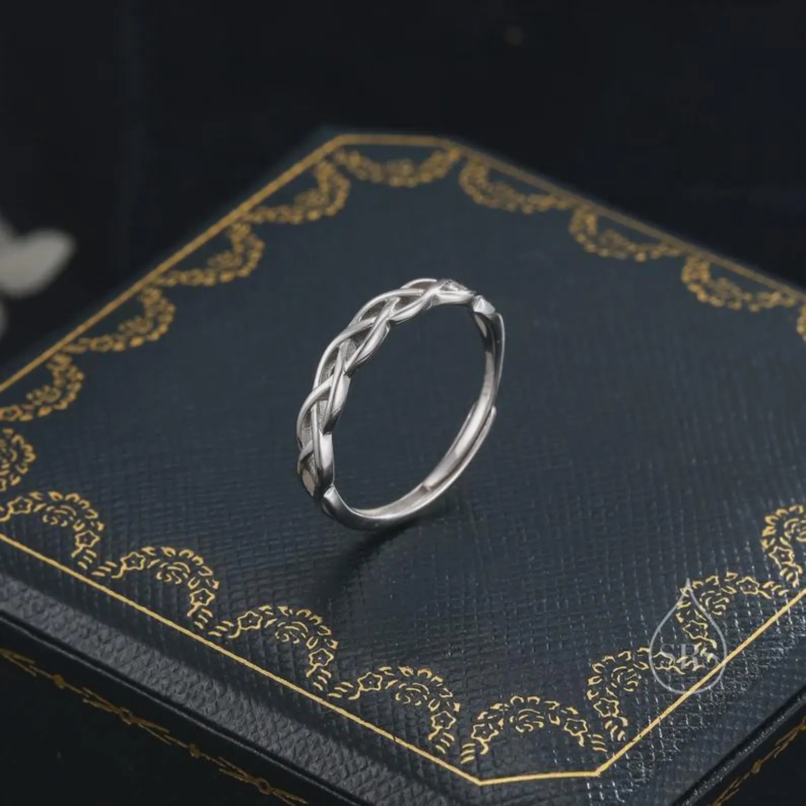 925 Sterling Silver Skinny Celtic Knot Ring