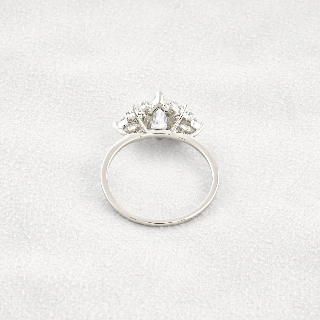 1 Carat Marquise Moissanite Cluster Ring Classic Bridal Jewelry Promise Band