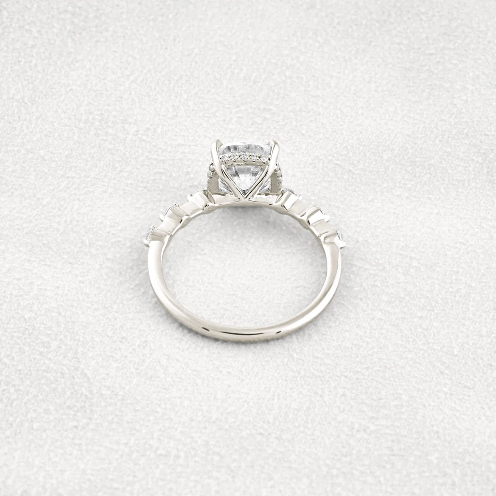 2.15 CT Cushion Moissanite Solitaire Engagement Ring, High Quality Ring Sterling Silver