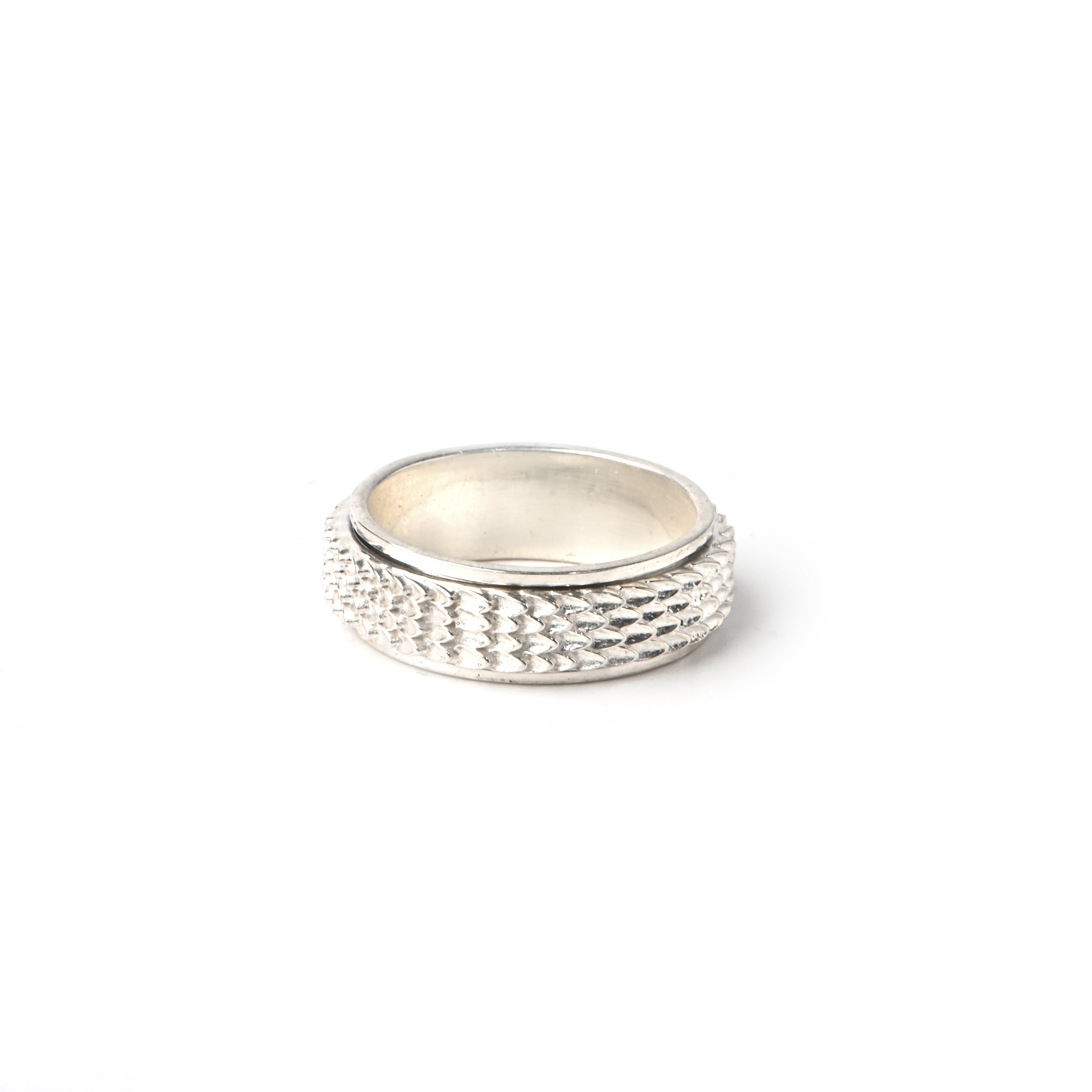 Textured Band Ring – 925 Sterling Silver | Unisex Statement Ring