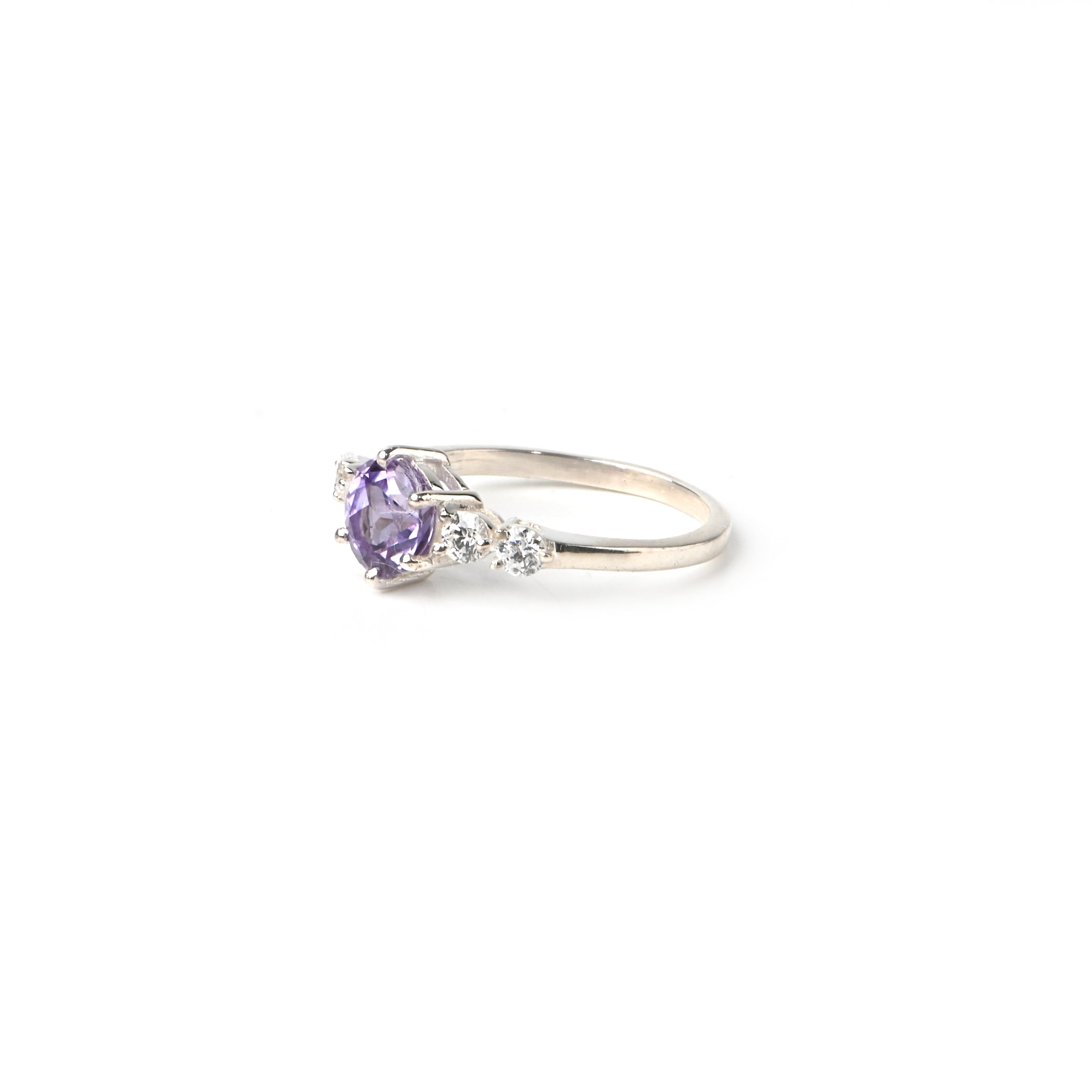 Alexandrite & Cubic Zirconia Ring in 925 Sterling Silver Jewelry