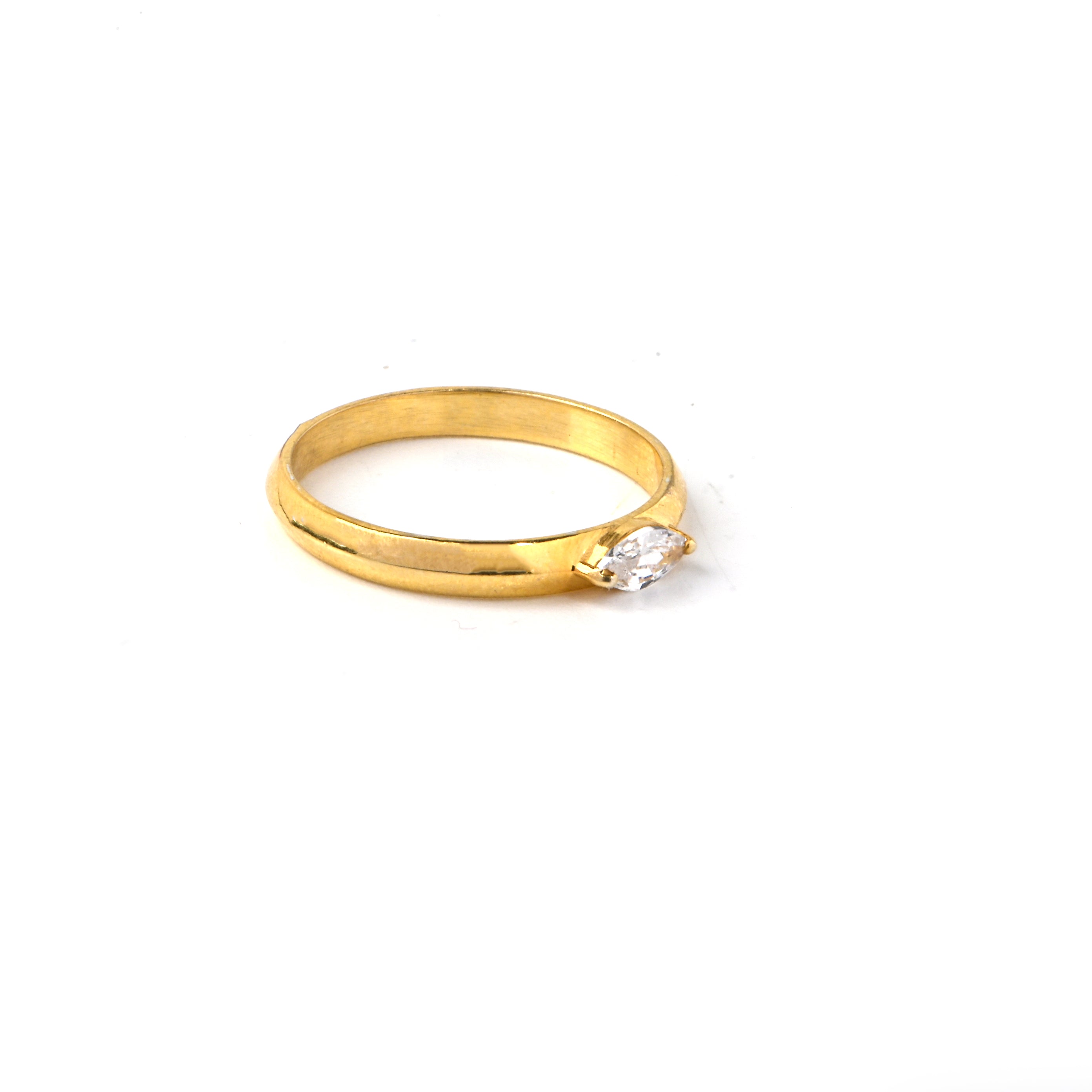 Marquise Moissanite Ring – 925 Sterling Silver with Gold Plating