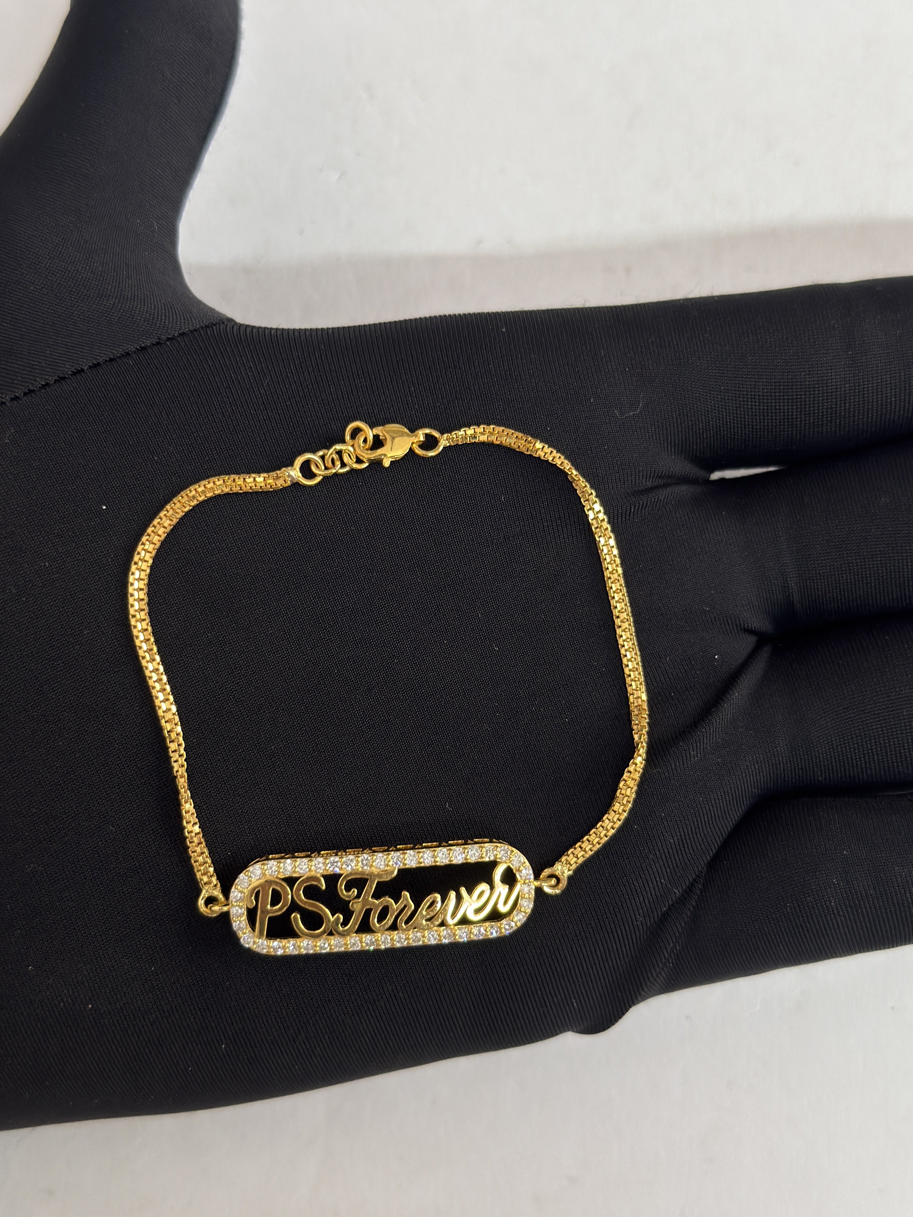 Radiant 14K Gold Bracelet with Round Lab-Grown Diamonds in Prong Setting Gift for Her