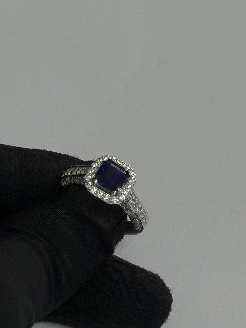 925 Silver Asscher-Cut Kyanite Ring Promise Ring for Women