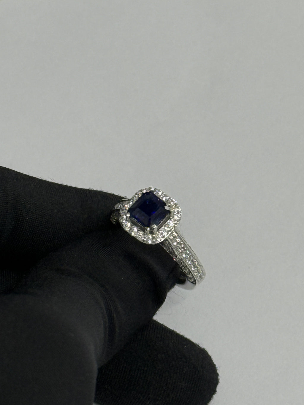 925 Silver Asscher-Cut Kyanite Ring Promise Ring for Women