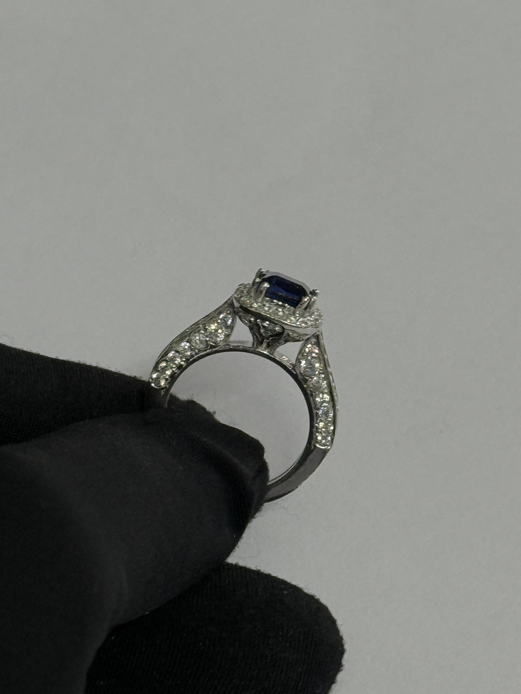 925 Silver Asscher-Cut Kyanite Ring Promise Ring for Women