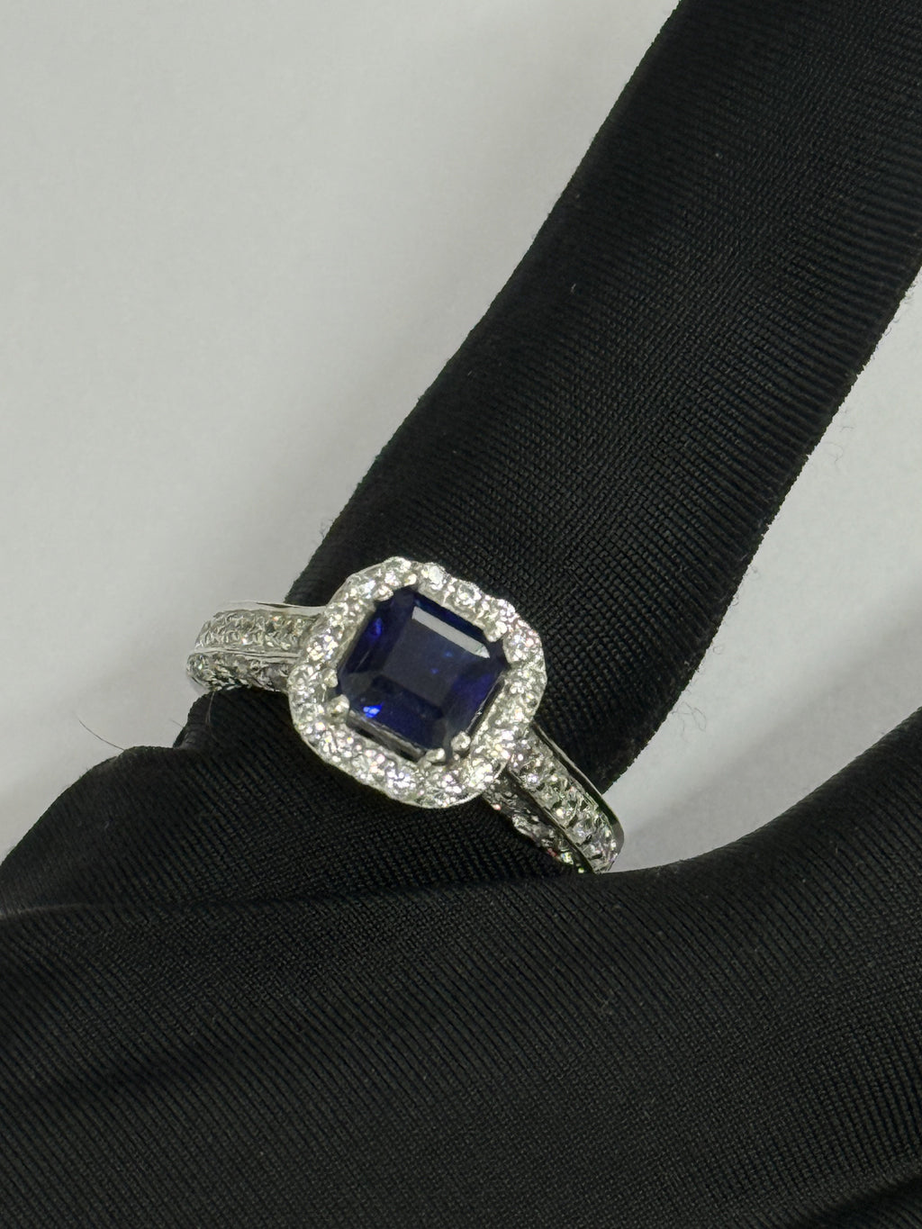 925 Silver Asscher-Cut Kyanite Ring Promise Ring for Women