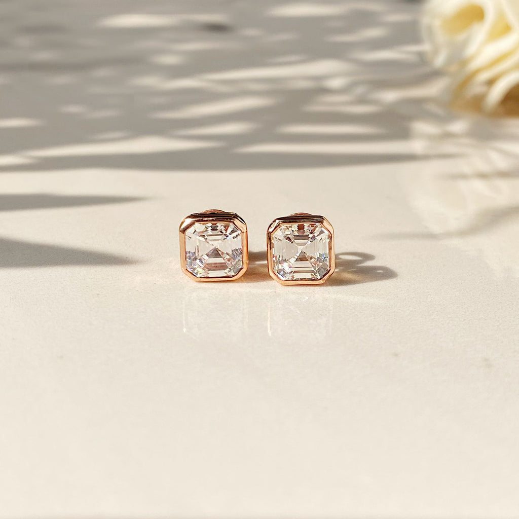 925 Sterling Silver Cubic Zirconia Stud Earrings – Classic CZ Studs