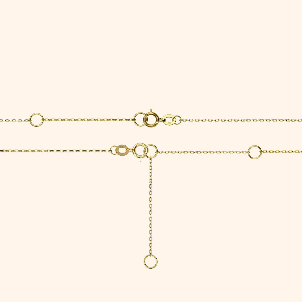 Solid Gold Hand Chain Bracelet: Dainty Minimalist Jewelry