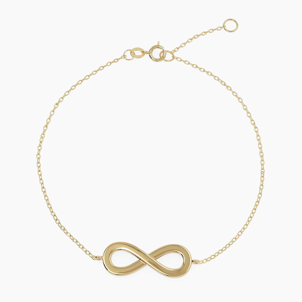 Solid Gold Infinity Bracelet: Minimalist Everyday Jewelry