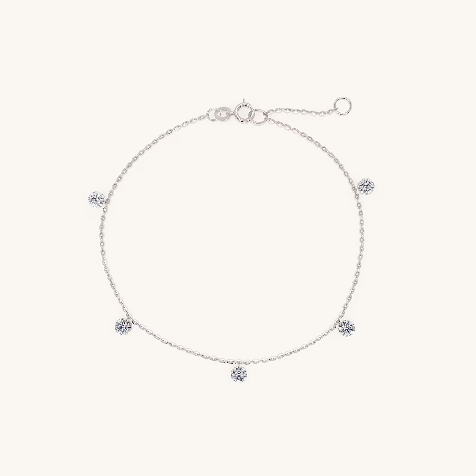 Solid Gold Diamond Bracelet: Dainty Bezel-Set Minimalist Design Jewelry